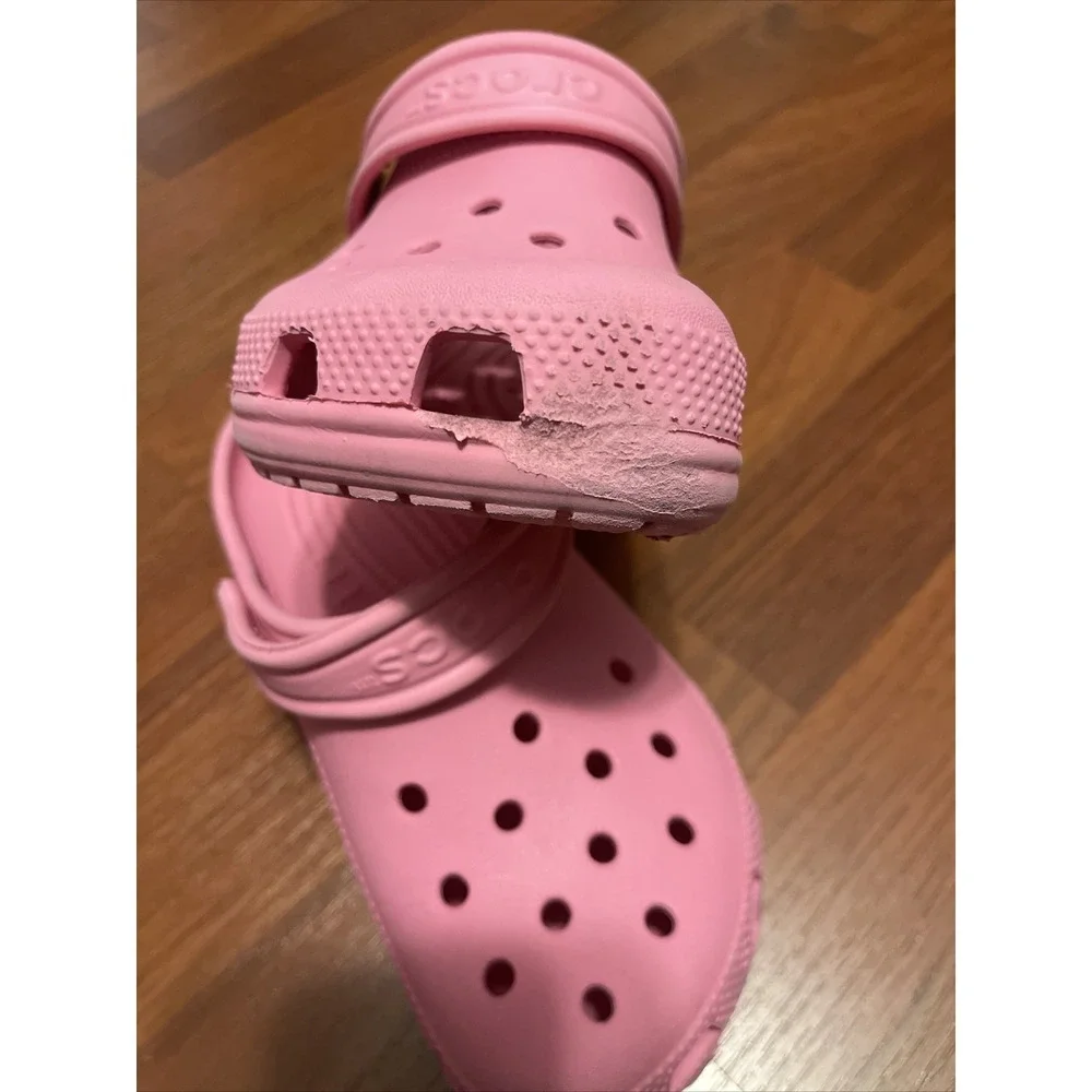 Crocs CLASSIC CUTIE CLOG K Girls‎ Size J3 Pink - Used